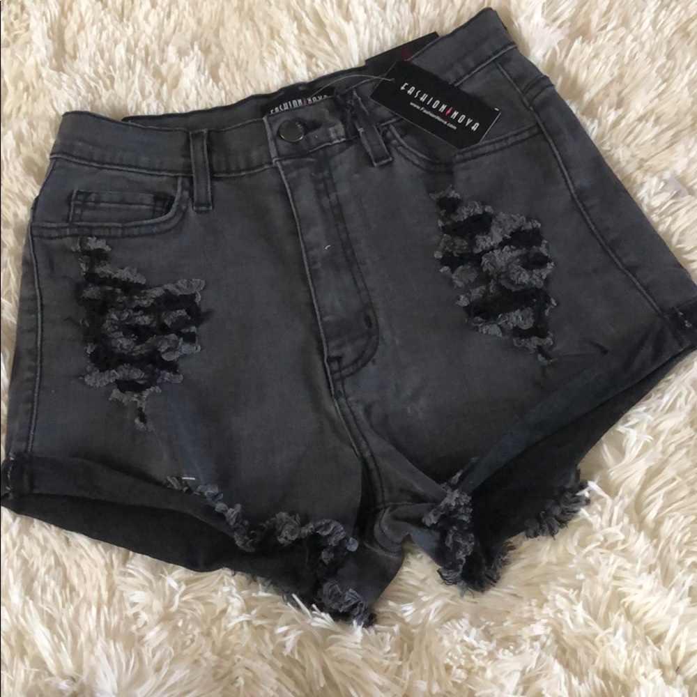 Fashion Nova Washed Black High Waist!